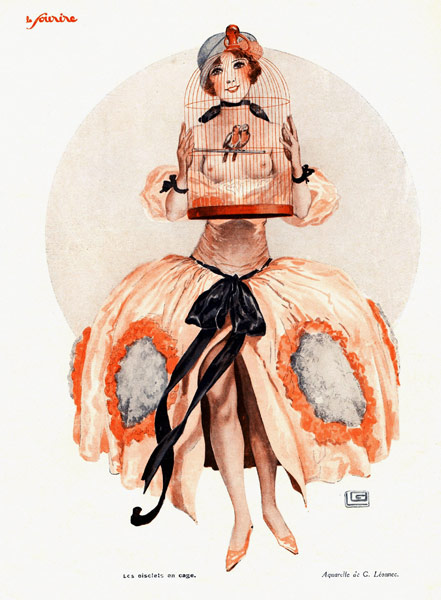 Front Cover of ''Le Sourire'' (colour litho)  à Georges Leonnec