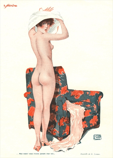 Illustration from ''Le Sourire'' (colour litho)  à Georges Leonnec