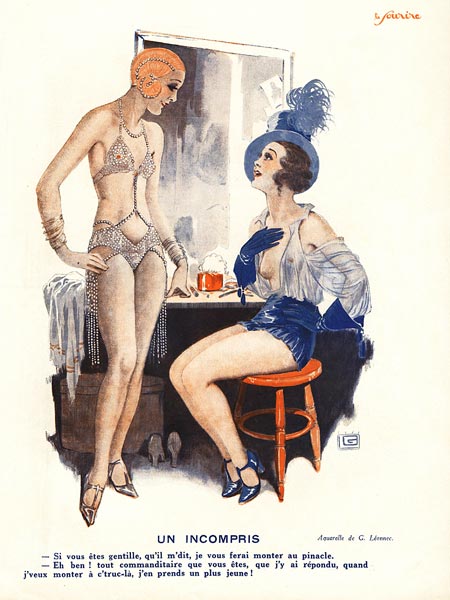Un incompris, illustration from ''Le Sourire'', 1920s (colour litho)  à Georges Leonnec