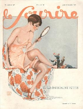 Front cover of ''Le Sourire'', November 1927 (colour litho) 