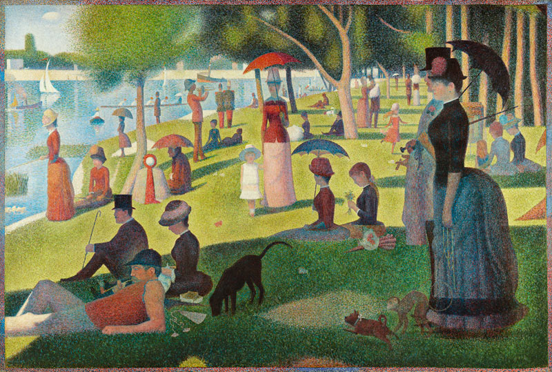 Un après-midi de dimanche sur l'île La Grande Jatte à Georges Seurat