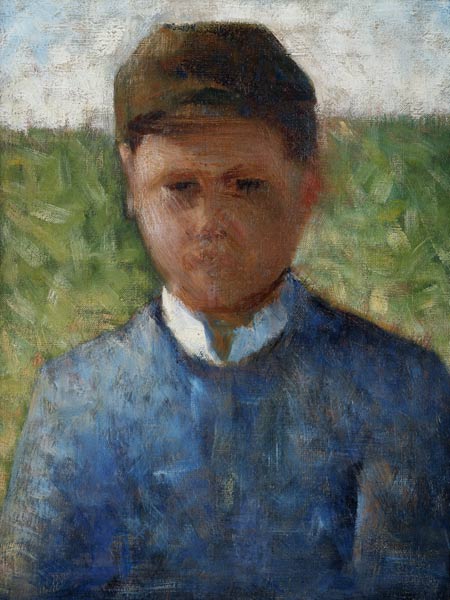 Jeune paysan habillé de bleu à Georges Seurat