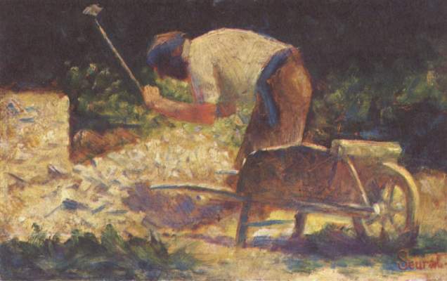 Casseur de pierre à la brouette, Le Raincy à Georges Seurat