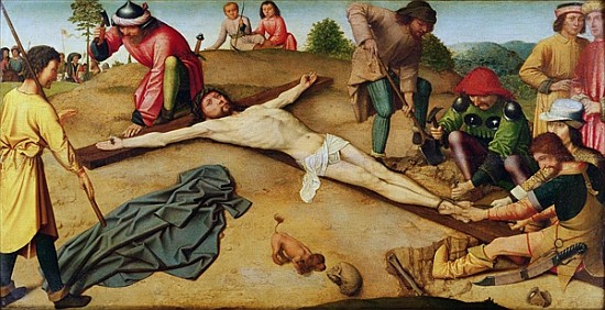 Christ Nailed to the Cross, 1481 (oil on oak) à Gerard David