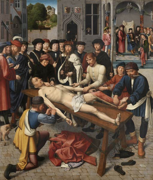 The Flaying of the Corrupt Judge Sisamnes (right panel) à Gerard David