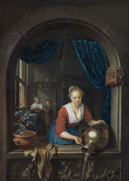 Maid at the window à Gerard Dou