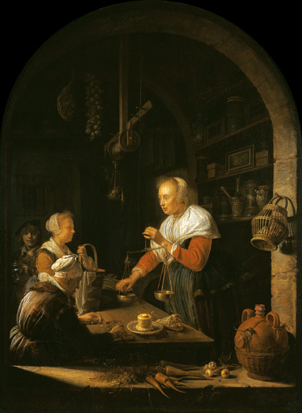 The Village Grocer à Gerard Dou