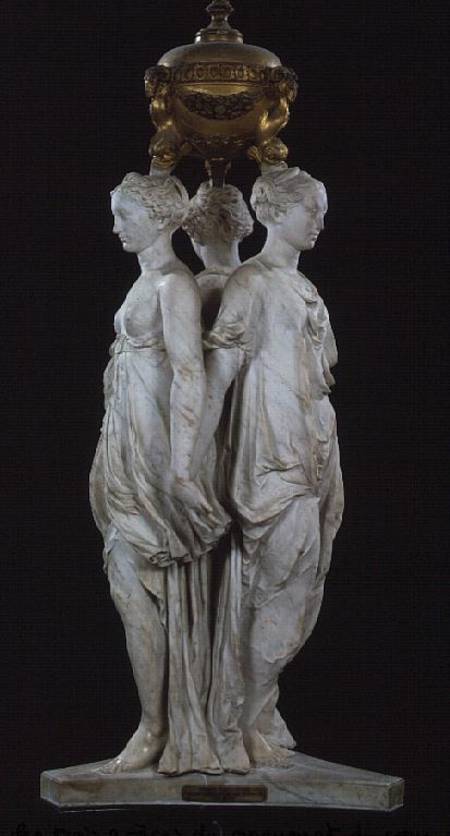 The Three Graces funerary monument with the heart of Henri II (1519-59) 1559 à Germain Pilon