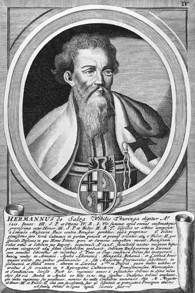 Hermann of Salza (xylograph) à École allemande