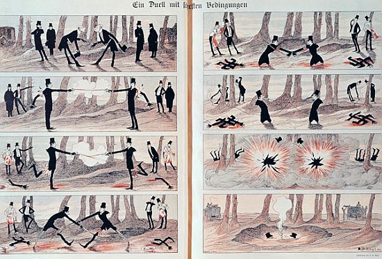 A Duel, from ''Simplicissimus'', 20th June 1896 à École allemande