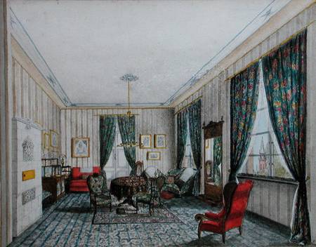 A Drawing Room Interior à École allemande