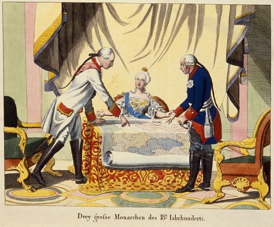 Joseph II, Catherine the Great and Frederick II à École allemande