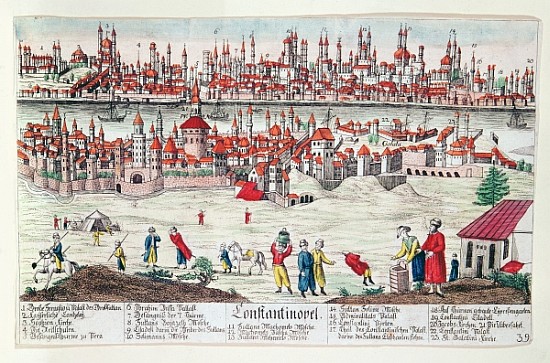 Panoramic view of Constantinople à École allemande
