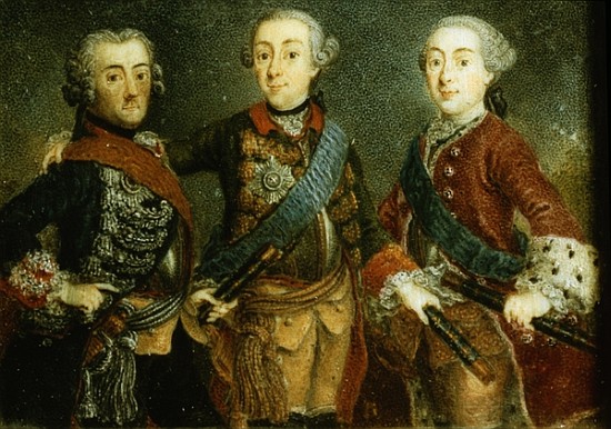Paul, Frederick II and Gustav Adolph of Sweden à École allemande