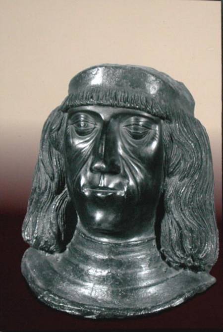 Portrait bust of the Holy Roman Emperor Maximilian I (1459-1519) à École allemande