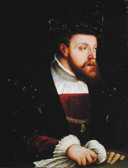 Portrait of Charles V (1500-58) à École allemande