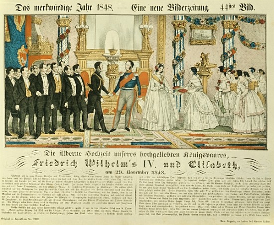 Silver wedding anniversary of Frederick William IV of Prussia and his wife Elizabeth Ludovika of Bav à École allemande