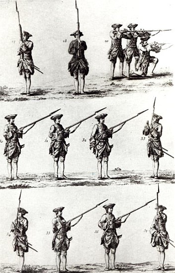 Soldiers with bayonets à École allemande