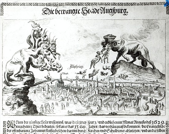The City of Augsburg forced to accept Catholic Domination in 1629 à École allemande