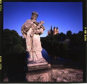 Figure of a saint on the Alten Lahnbrucke