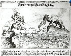 The City of Augsburg forced to accept Catholic Domination in 1629