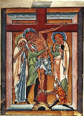 The Descent from the Cross, c.1230 (tempera & gold leaf on vellum)