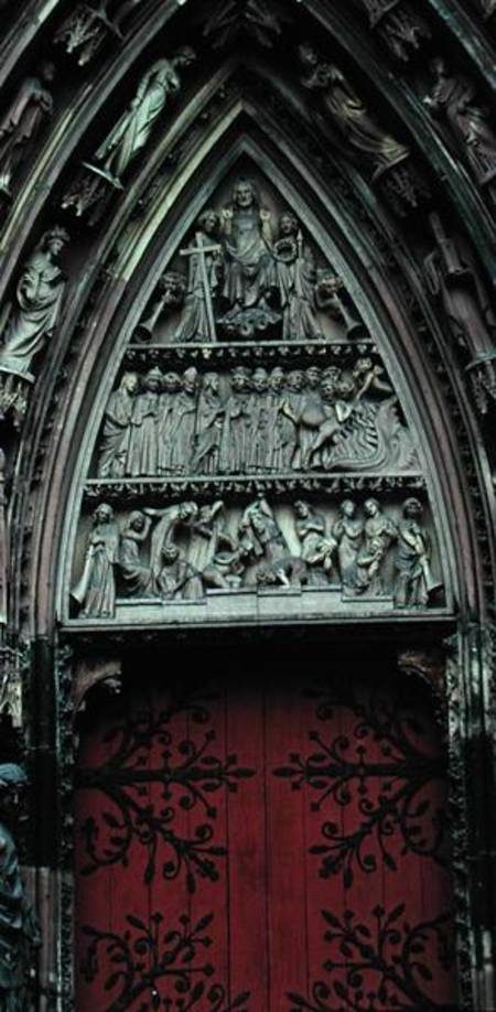 Tympanum from the right-hand portal of the west facade à École allemande