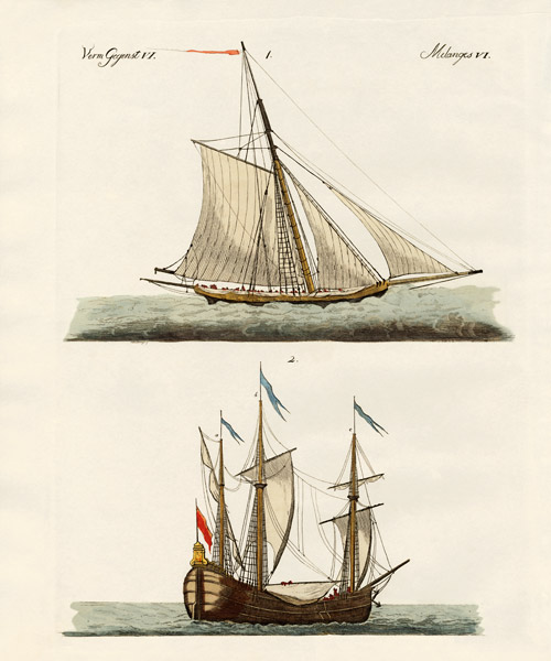 Ships à École allemande, (19ème siècle)