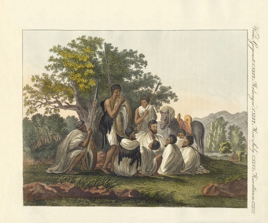 Abyssinians resting during their trip à École allemande, (19ème siècle)