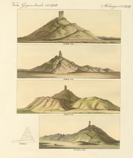 Description of the Birs Nimrod or of the tower of Babel à École allemande, (19ème siècle)
