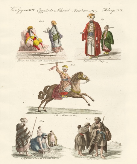Egyptian dresses à École allemande, (19ème siècle)