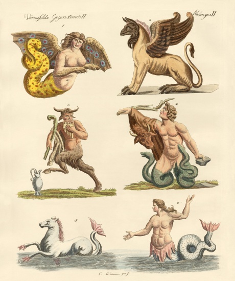 Fabulous animals à École allemande, (19ème siècle)