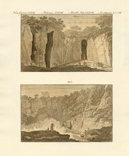 Famous caves à École allemande, (19ème siècle)