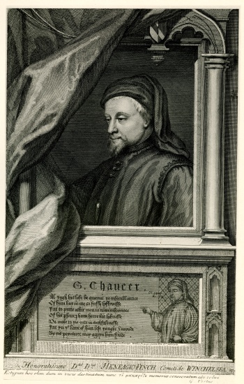 Geoffrey Chaucer à École allemande, (19ème siècle)