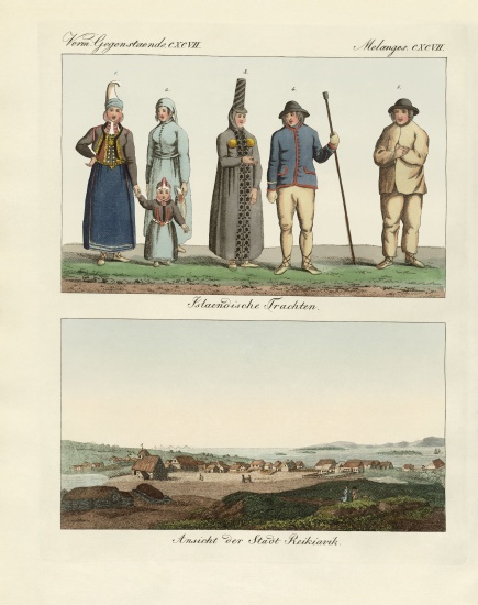 Icelandic dresses à École allemande, (19ème siècle)