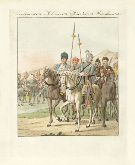 Irregular lighty Russian cavalry à École allemande, (19ème siècle)