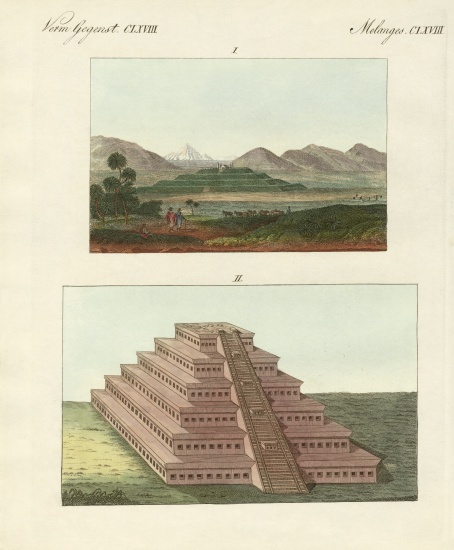 Mexican pyramids à École allemande, (19ème siècle)