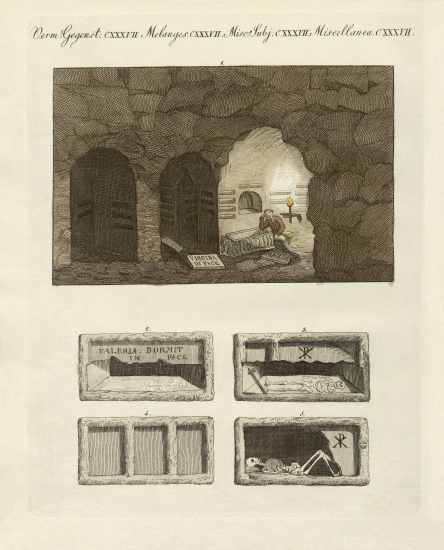 The catacombs of the subterraneous excavaters in Rome à École allemande, (19ème siècle)