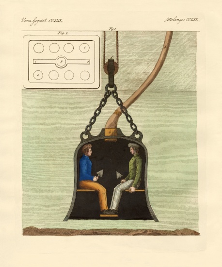 The diving bell à École allemande, (19ème siècle)