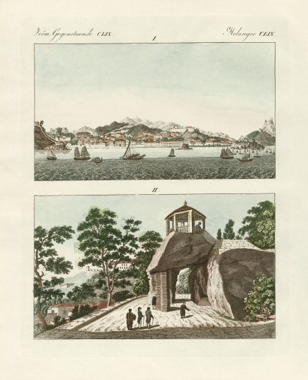 The Portuguese colony of Macau in China à École allemande, (19ème siècle)
