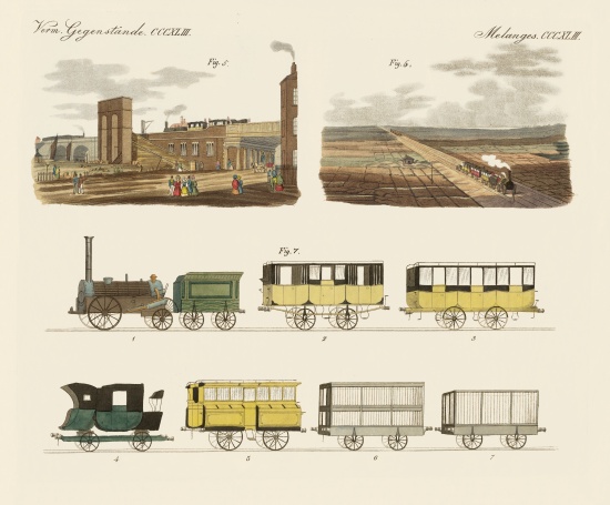 The railway between Manchester and Liverpool à École allemande, (19ème siècle)