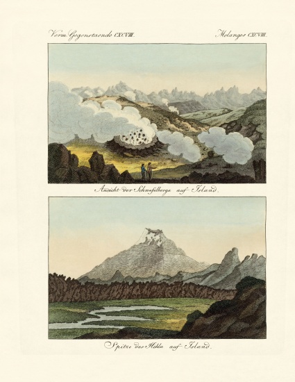 Views of the Sulphur Mountains in Iceland à École allemande, (19ème siècle)