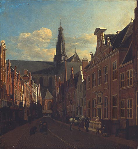 Strasse in Haarlem à Gerrit Adriaensz Berckheyde