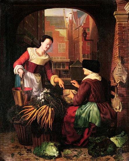 The Vegetable Seller à Gerrit or Gerard Dou