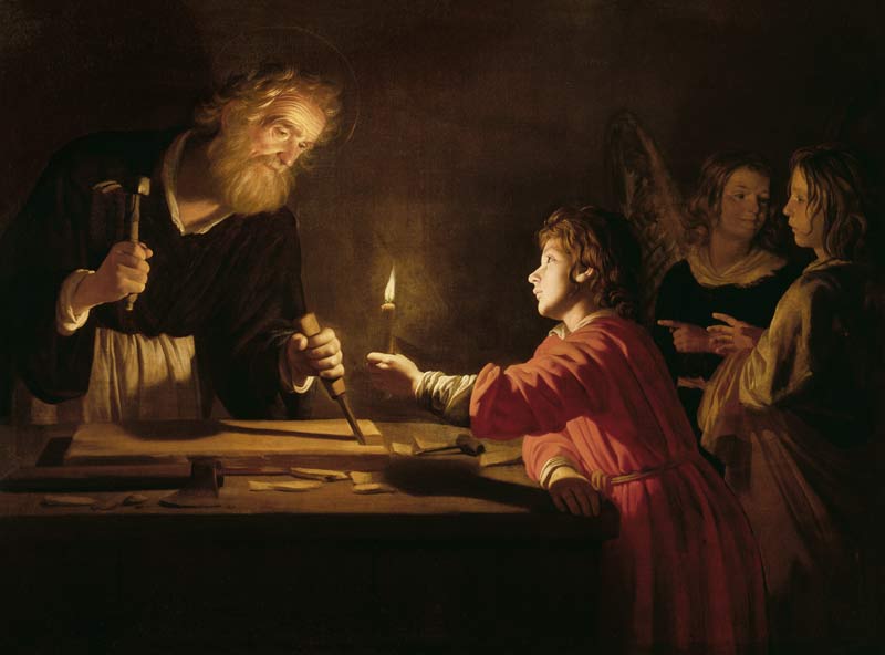 l'enfance de Jesus à Gerrit van Honthorst