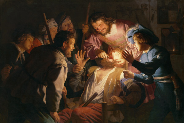 Le dentiste. à Gerrit van Honthorst