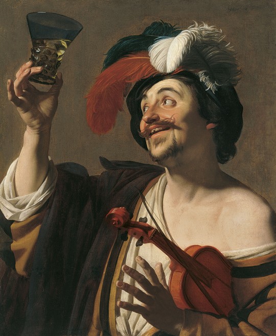 The happy Violinist à Gerrit van Honthorst