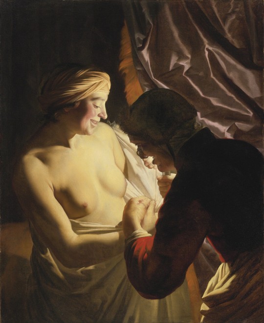 The Flea Hunt à Gerrit van Honthorst