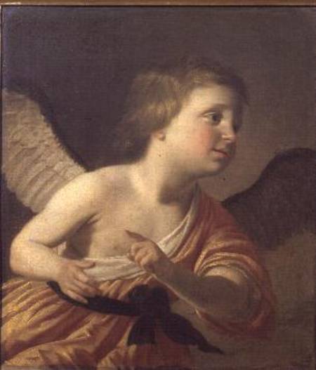 Portrait of the young Prince Maurice of Bohemia (1620-53) as Cupid à Gerrit van Honthorst
