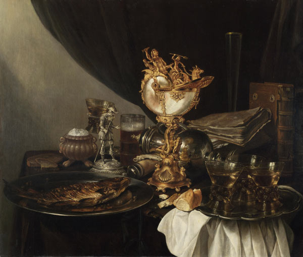 Still Life with a Nautilus Cup à Gerrit Willemsz. Heda